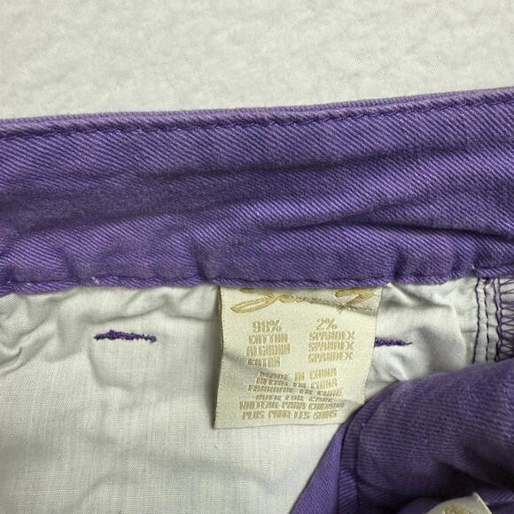 SEVEN7 Women's Purple Denim Jean‎ Shorts Size 16 - Picture 6 of 6